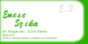 emese szika business card